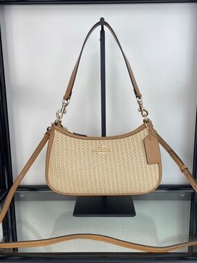 Coach Straw Teri Shoulder Bag